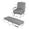 Folding Sofa Convertible Armchair Lounge Couch with Soft Back Cushion and 5 Back Reclining Angles